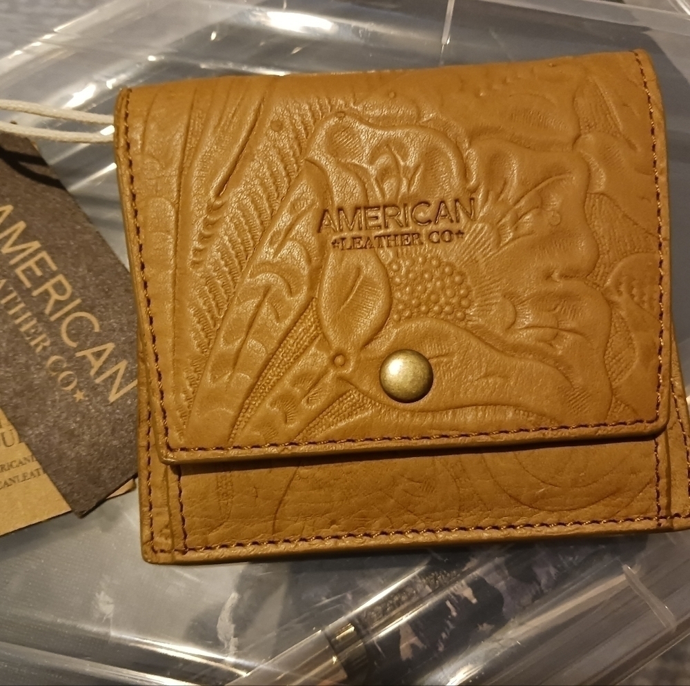 American Leather company trifold wallet